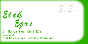 elek egri business card